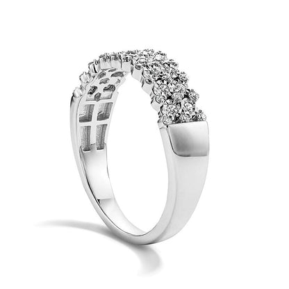 0.25 CT. TW Diamond Multi-Row Anniversary Band in 10K White Gold