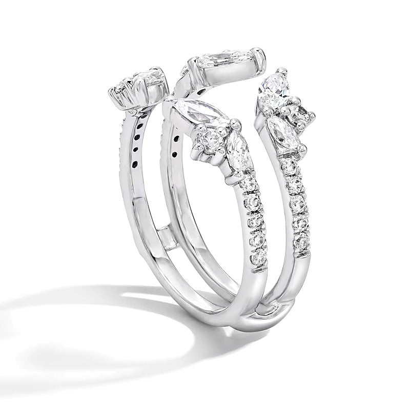 1.25 CT. TW Marquise-Cut Lab-Grown Diamond Solitaire Enhancer Ring in 14K White Gold (F/VS2)