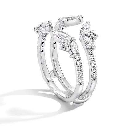 1.25 CT. TW Marquise-Cut Lab-Grown Diamond Solitaire Enhancer Ring in 14K White Gold (F/VS2)