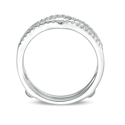 0.25 CT. TW Diamond Contour Solitaire Enhancer in 14K White Gold