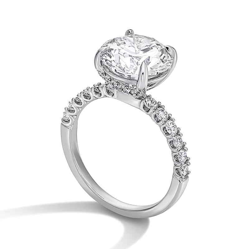 4.5 CT. TW Lab-Grown Diamond Engagement Ring in 14K White Gold (F/VS2)