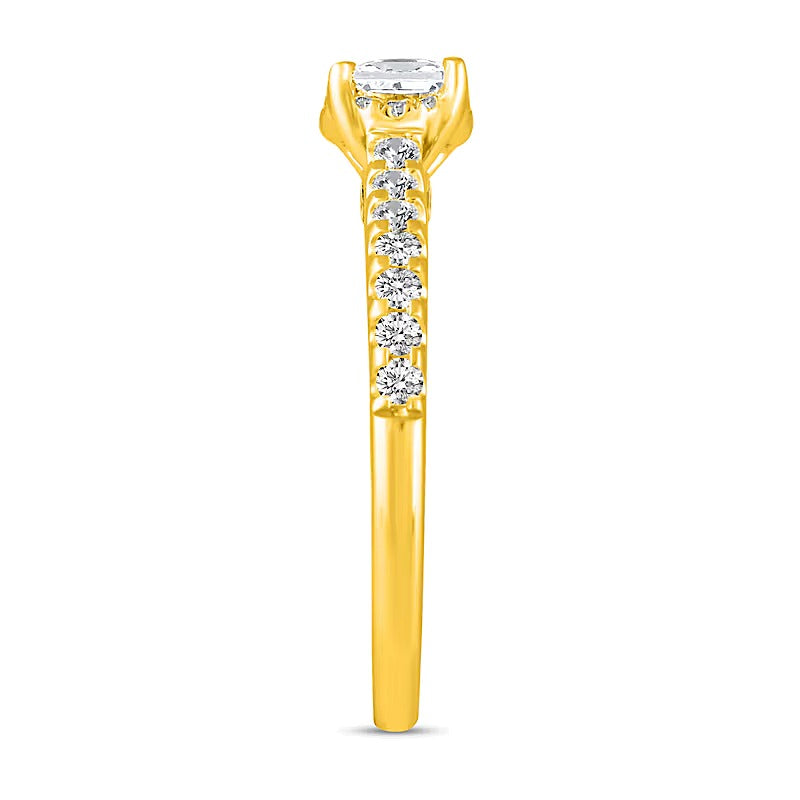 1.0 CT. TW Princess-Cut Diamond Hidden Frame Bridal Set in 14K Gold (I/I2)