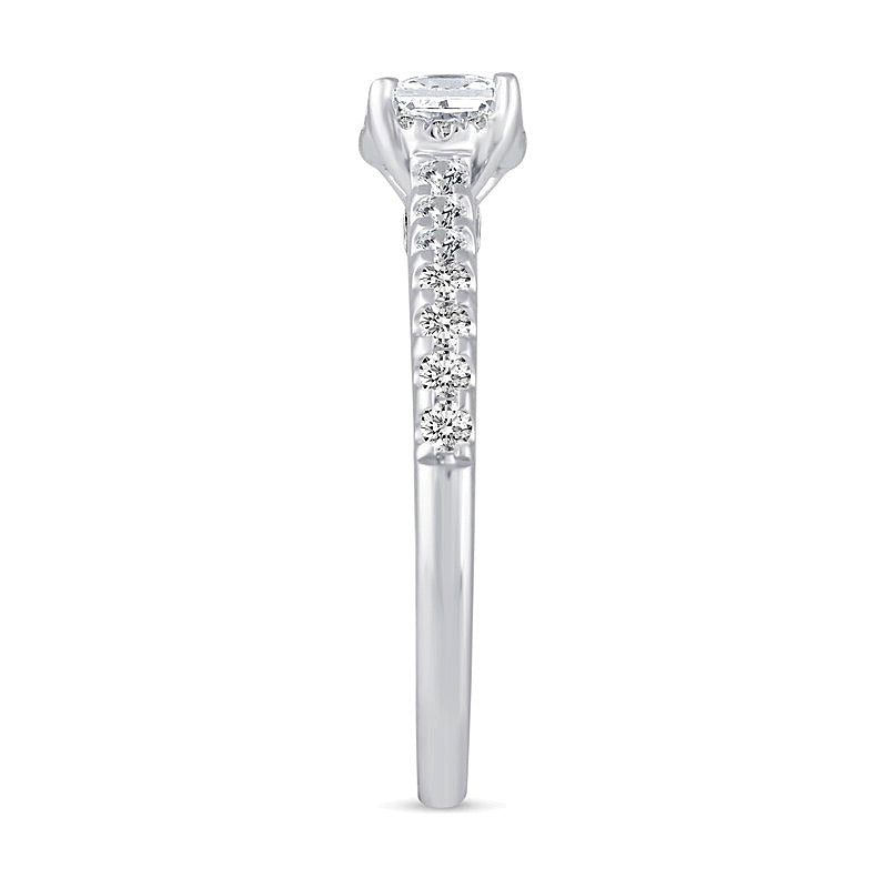 1.0 CT. TW Princess-Cut Diamond Hidden Frame Bridal Set in 14K White Gold (I/I2)