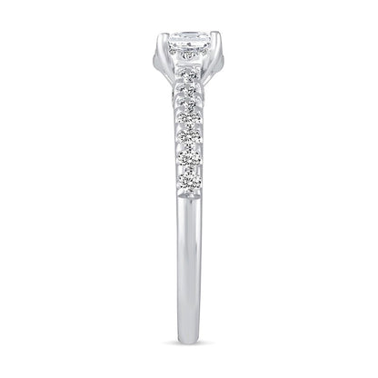 1.0 CT. TW Princess-Cut Diamond Hidden Frame Bridal Set in 14K White Gold (I/I2)