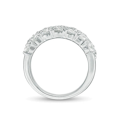 4.0 CT. TW Diamond Double Row Anniversary Band in 10K White Gold