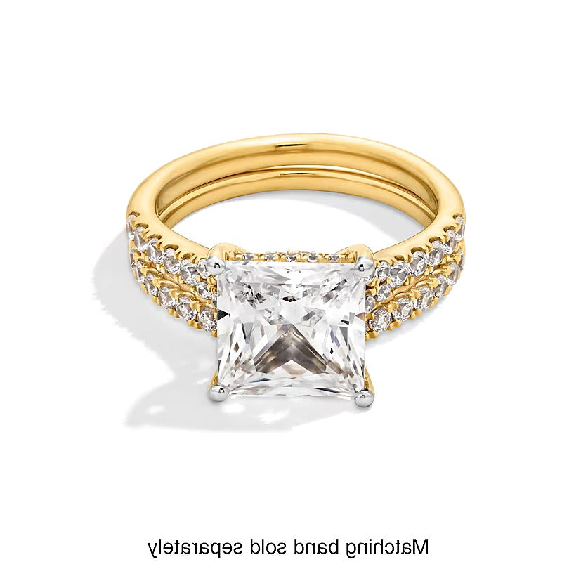 4.5 CT. TW Princess-Cut Lab-Grown Diamond Split Shank Engagement Ring in 14K Gold (F/SI2)