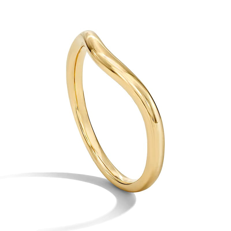 3.75mm Contour Wedding Band in 14K Gold