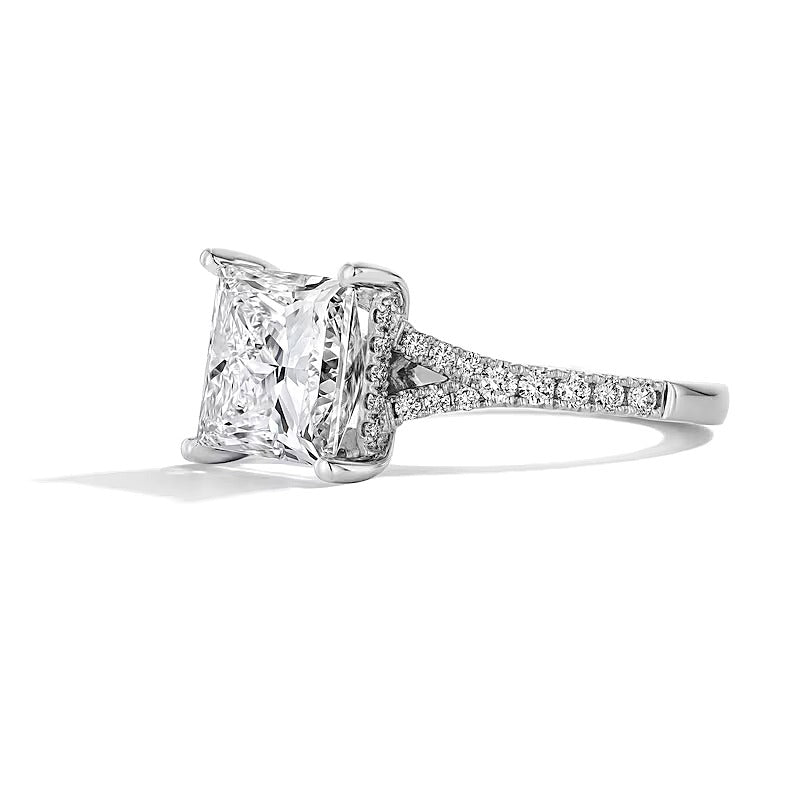 4.5 CT. TW Princess-Cut Lab-Grown Diamond Split Shank Engagement Ring in 14K White Gold (F/SI2)