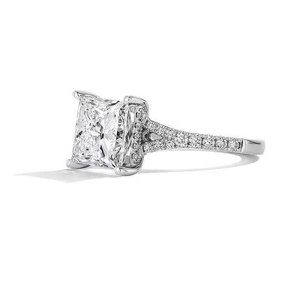 4.5 CT. TW Princess-Cut Lab-Grown Diamond Split Shank Engagement Ring in 14K White Gold (F/SI2)