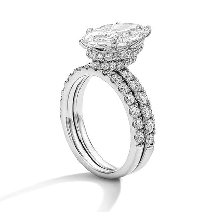 4.33 CT. TW Lab-Grown Diamond Marquise-Cut Bridal Set in 14K White Gold (F/VS2)