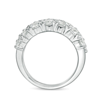 3.0 CT. TW Diamond Double Row Anniversary Band in 10K White Gold