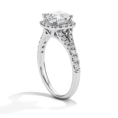 1.5 CT. TW Princess-Cut Lab-Grown Diamond Frame Engagement Ring in 14K White Gold (F/VS2)