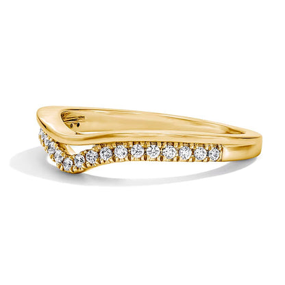 0.17 CT. TW Lab-Grown Diamond Chevron Anniversary Band in 14K Gold (F/VS2)