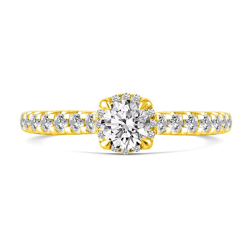1.0 CT. TW Diamond Hidden Frame Bridal Set in 14K Gold (I/I2)