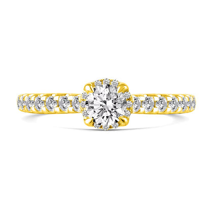 1.0 CT. TW Diamond Hidden Frame Bridal Set in 14K Gold (I/I2)