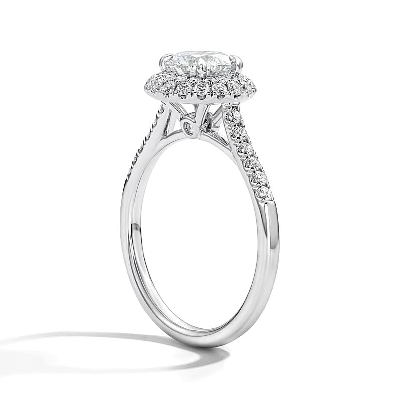 1.5 CT. TW Lab-Grown Diamond Frame Engagement Ring in 14K White Gold (F/VS2)