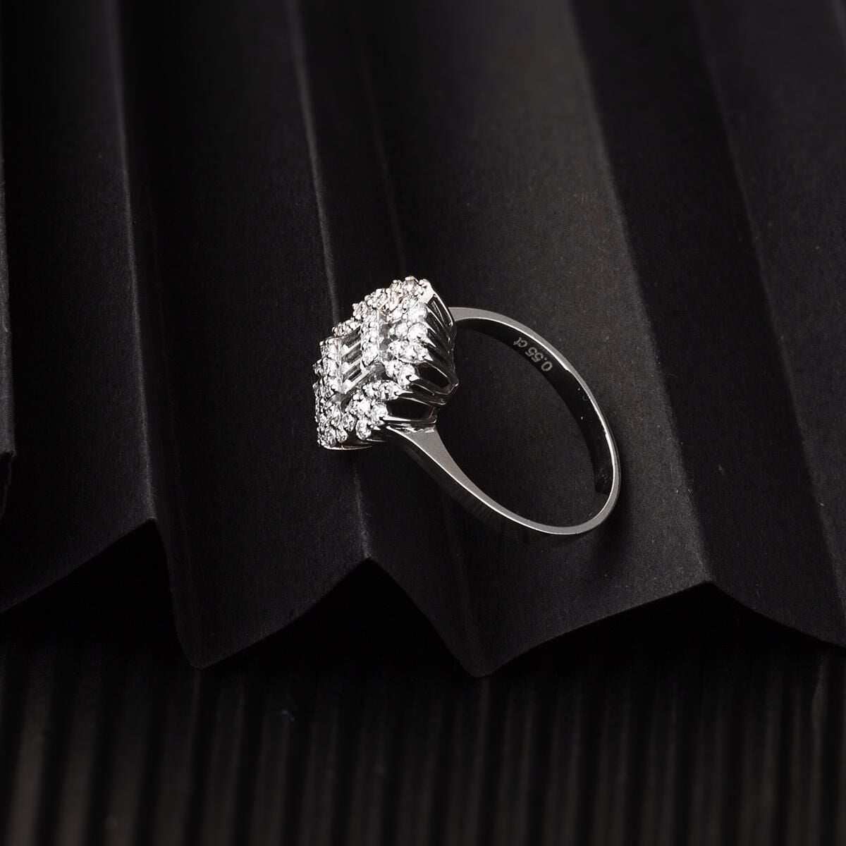 14K White Gold 0.55 Ct Baguette Moissanite Ring