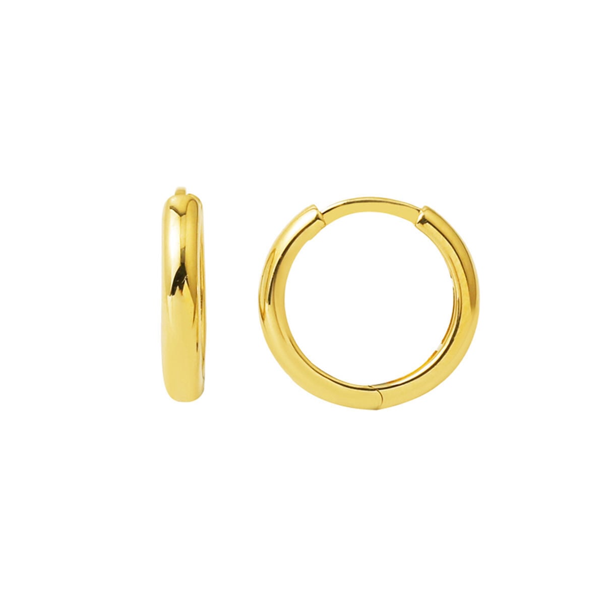 14K Yellow Gold Interlocking Hoop Earrings