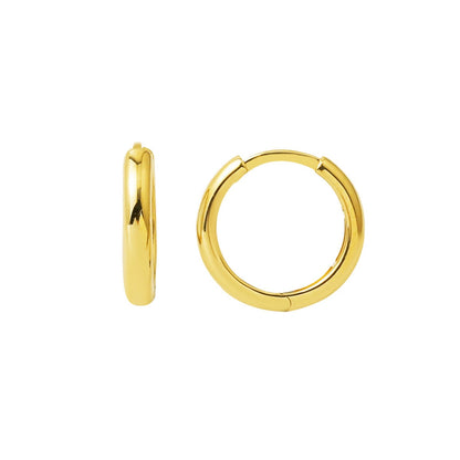 14K Yellow Gold Interlocking Hoop Earrings
