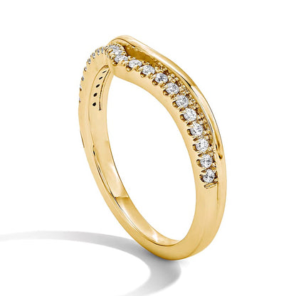 0.17 CT. TW Lab-Grown Diamond Chevron Anniversary Band in 14K Gold (F/VS2)