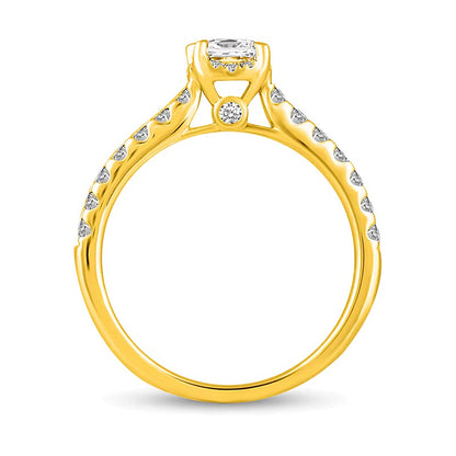1.0 CT. TW Princess-Cut Diamond Hidden Frame Bridal Set in 14K Gold (I/I2)