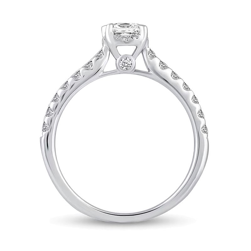 1.0 CT. TW Princess-Cut Diamond Hidden Frame Bridal Set in 14K White Gold (I/I2)