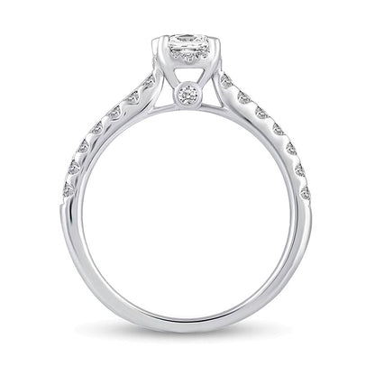 1.0 CT. TW Princess-Cut Diamond Hidden Frame Bridal Set in 14K White Gold (I/I2)