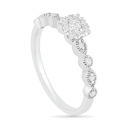 0.38 CT. TW Composite Diamond Vintage-Style Bridal Set in 10K White Gold