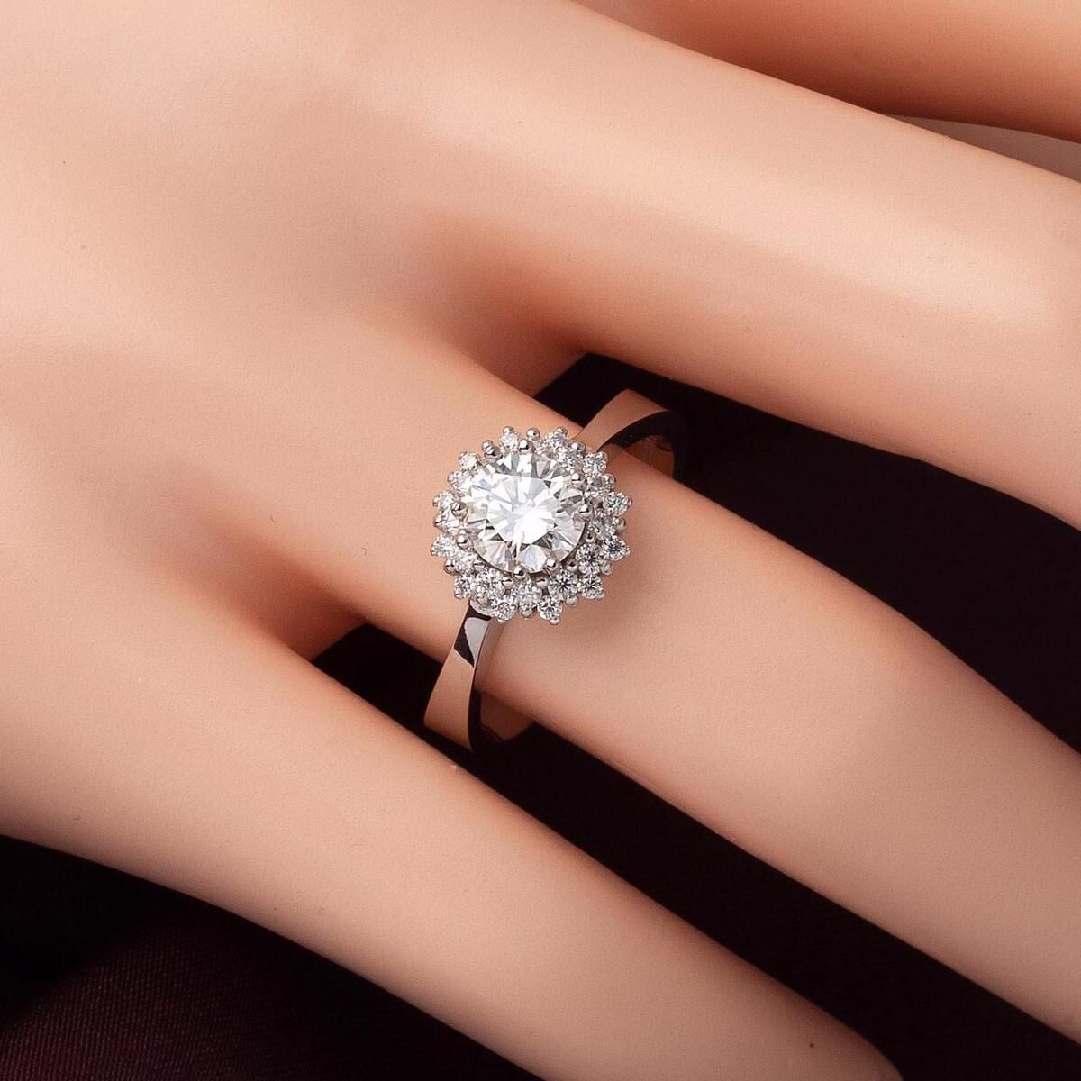 14K White Gold Yakamoz Diamond Ring