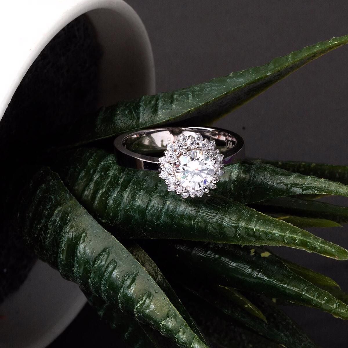 14K White Gold Yakamoz Diamond Ring