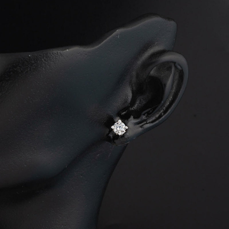 14K White Gold 0.60 Ct Moissanite Earrings