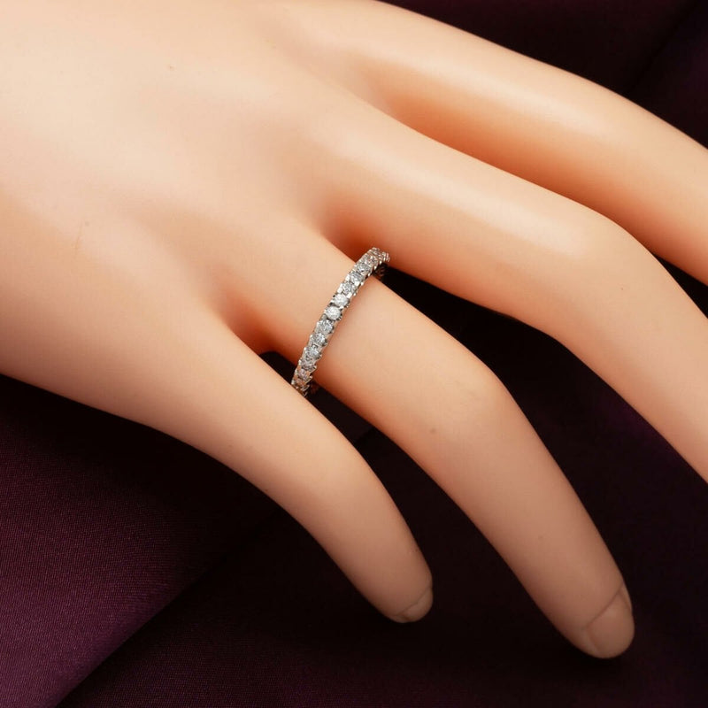 14K White Gold 0.60 Ct Full Eternity Diamond Ring