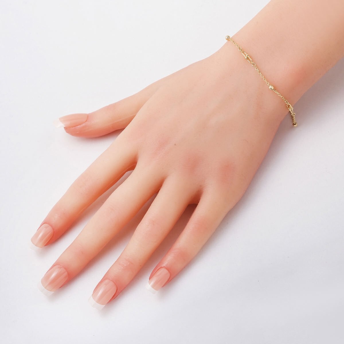 14K Yellow Gold Designer Inspired Gold Bead Bracelet
