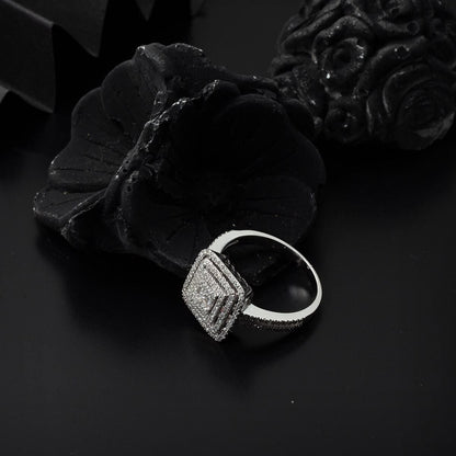 14K White Gold 0.65 Ct Baguette Diamond Ring