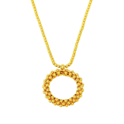 22K Yellow Gold Teardrop Mesh Necklace