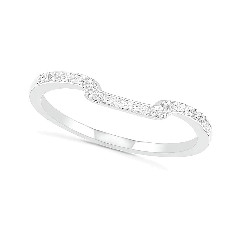 0.38 CT. TW Composite Diamond Square Frame Split Shank Bridal Set in 10K White Gold