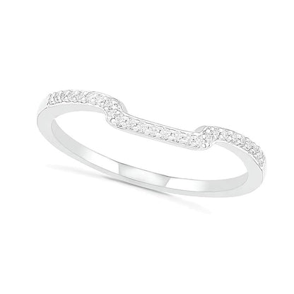 0.38 CT. TW Composite Diamond Square Frame Split Shank Bridal Set in 10K White Gold