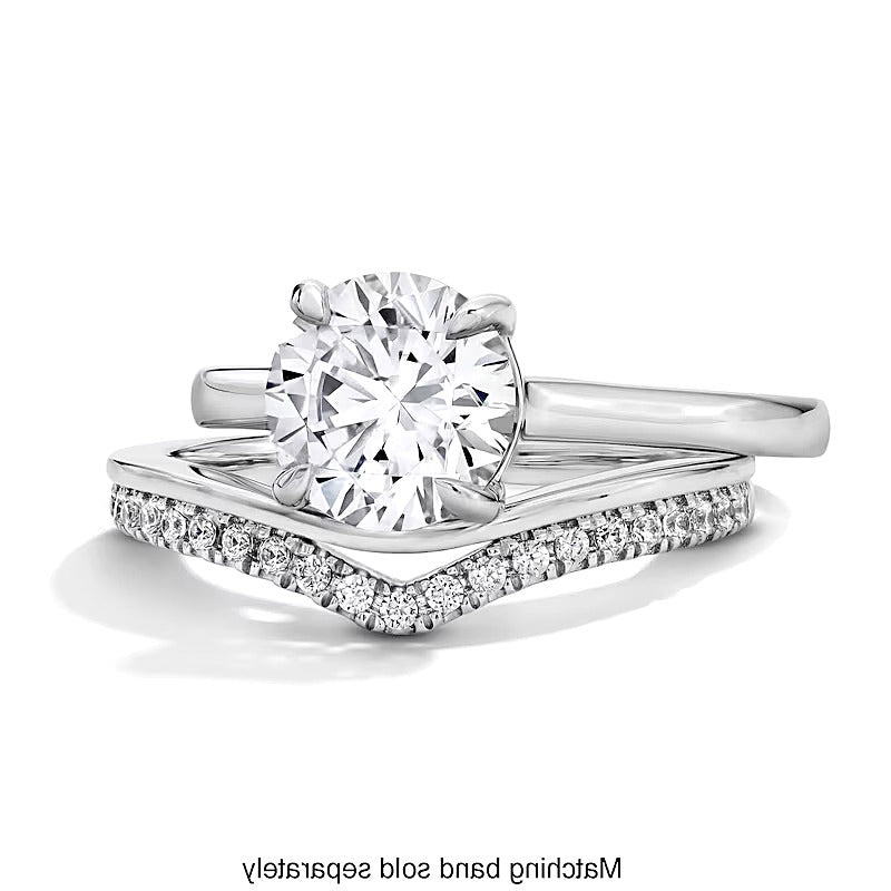 0.17 CT. TW Lab-Grown Diamond Contour Band in 14K White Gold (F/VS2)
