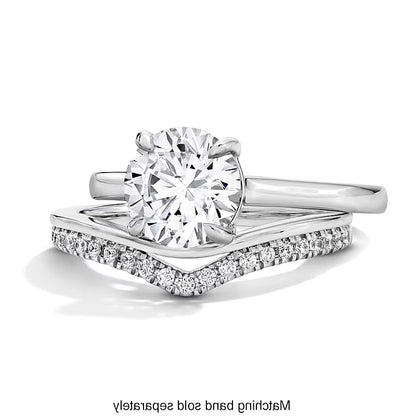 0.17 CT. TW Lab-Grown Diamond Contour Band in 14K White Gold (F/VS2)