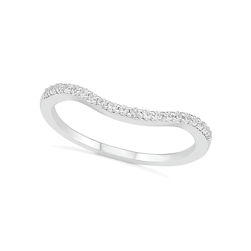 7.0mm Lab-Created Blue and White Sapphire Geometric Pointed Split Shank Bridal Set in Sterling Silver