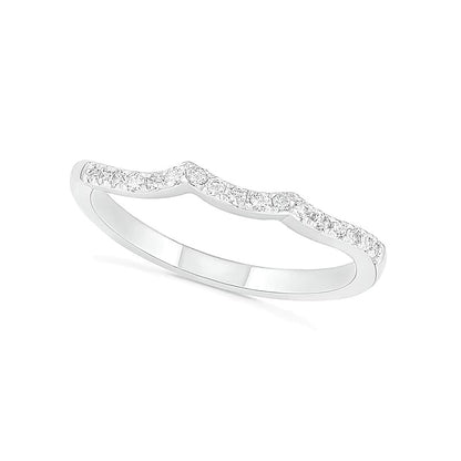 7.0mm Aquamarine and 0.38 CT. TW Diamond Bypass Leaf Shank Bridal Set in 10K White Gold