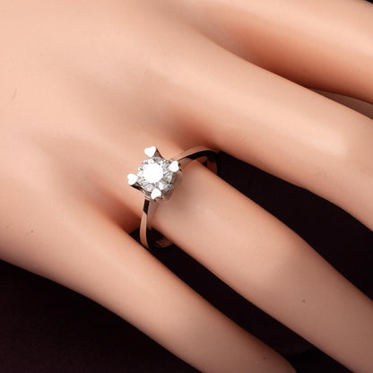 14K White Gold 0.70 Ct Solitaire Moissanite Ring