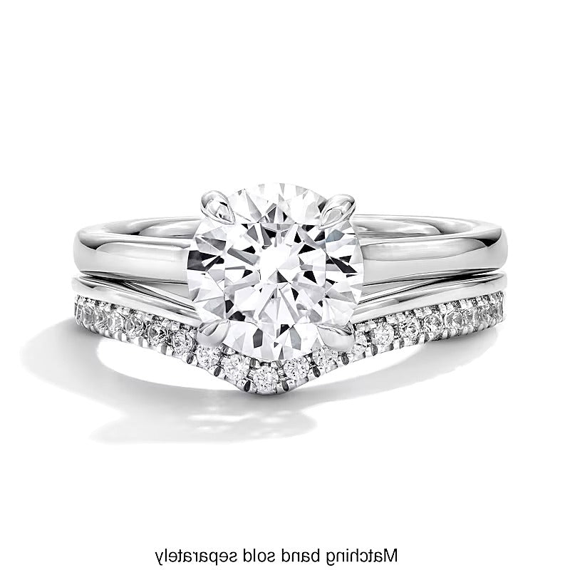 0.17 CT. TW Lab-Grown Diamond Contour Band in 14K White Gold (F/VS2)