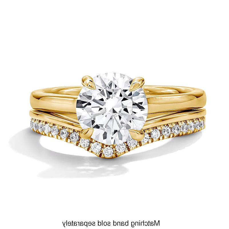 0.17 CT. TW Lab-Grown Diamond Chevron Anniversary Band in 14K Gold (F/VS2)