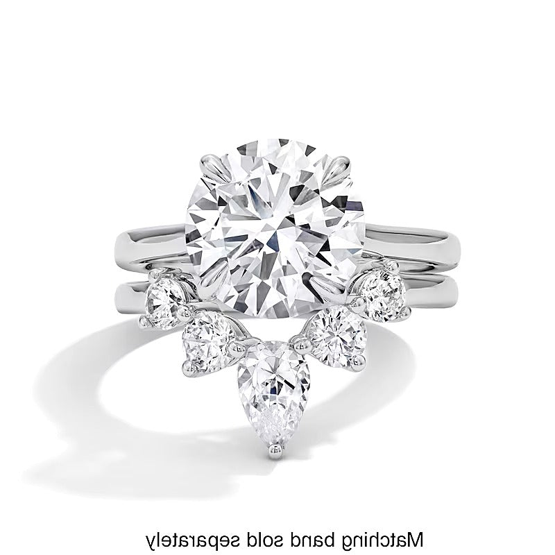 1.0 CT. TW Pear-Shaped Lab-Grown Diamond Solitaire Enhancer Ring in 14K White Gold (F/VS2)