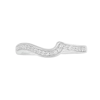 Oval White Lab-Created Sapphire Bypass Bridal Set in Sterling Silver