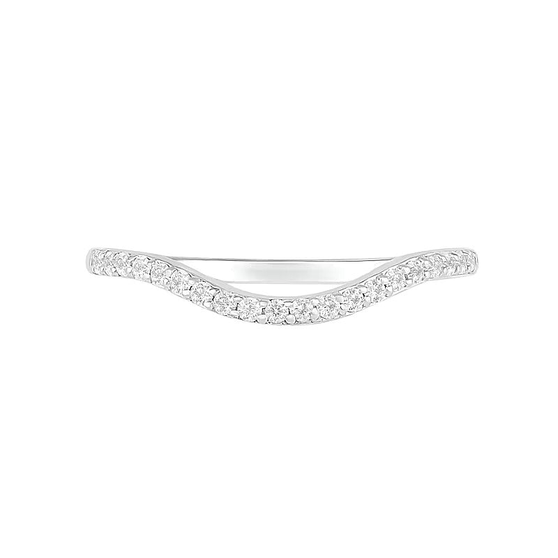 7.0mm White Lab-Created Sapphire Geometric Pointed Split Shank Bridal Set in Sterling Silver