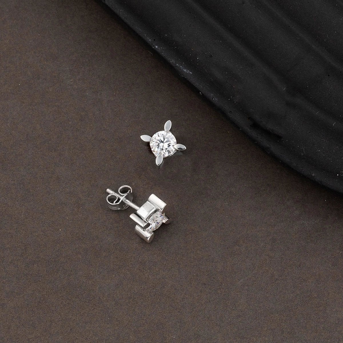 14K White Gold 0.80 Ct Almond Prong Moissanite Earrings