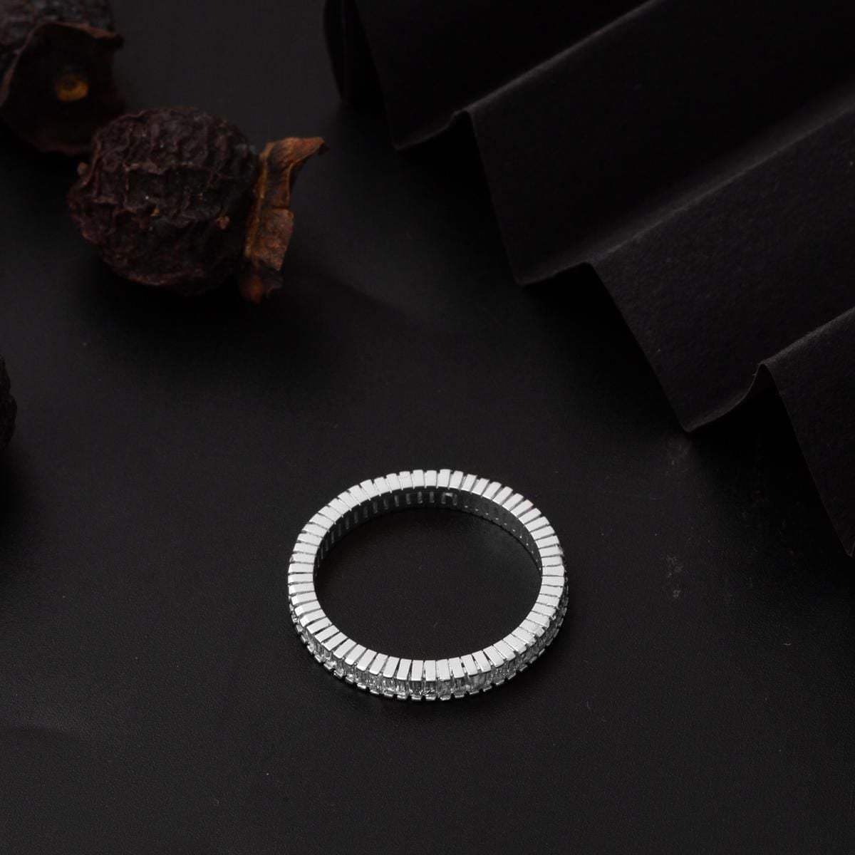 14K White Gold Full Eternity Baguette Diamond Ring