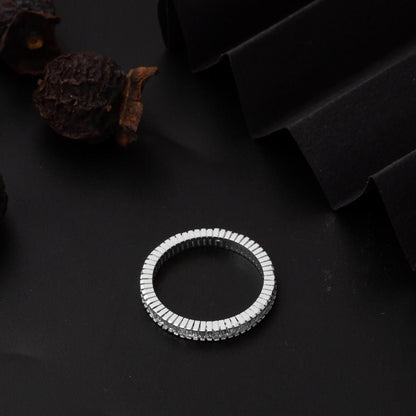 14K White Gold Full Eternity Baguette Diamond Ring